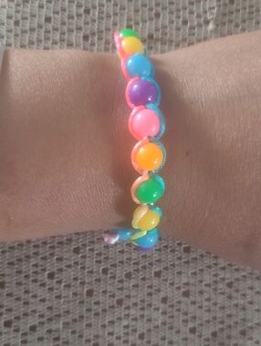 Kids Rainbow Bead Bracelet - Multicolor